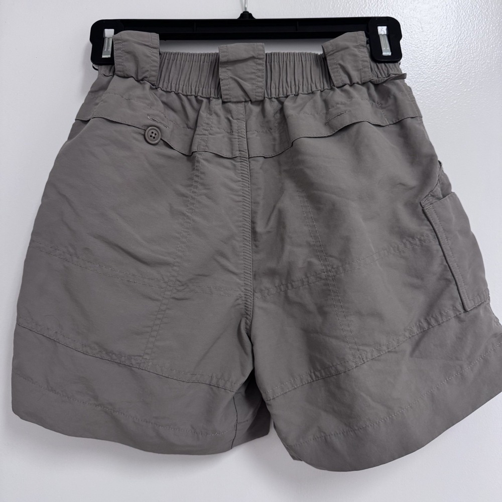 AFTCO Boys Original Fishing Shorts Beige Gray Cargo Size 26 - 10/12 Years - Picture 2 of 7